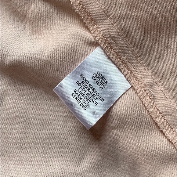 GO Silk Blush Pink Button Up Blouse - Picture 7 of 12